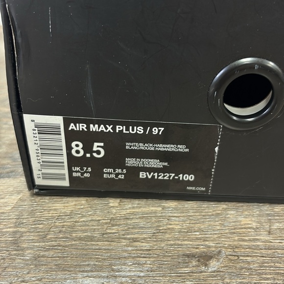 Nike Air Max Plus 97 “305 Miami” Sneakers White Black Habanero Red – Size 8.5 main image 8